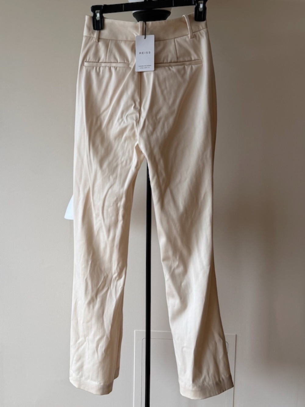 NWT REISS Stretch-Wool Luna Flair Trousers - Ecru 0 - Picture 7 of 16